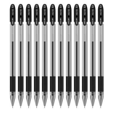 Deli Pulpen Gel 0.5 mm 3 warna S55 6 pcs Merah
