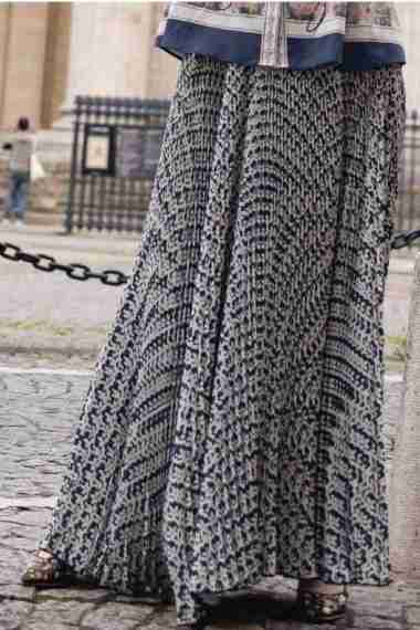 Athenian Aura - Printed Pleats Skirt