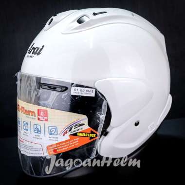 ARAI HELM VZ-RAM | GLASS WHITE | VZRAM SOLID HALF FACE XL