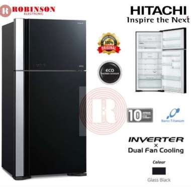 HITACHI KULKAS 2 PINTU INVERTER R-VG70PGD7 GBK (MEDAN)
