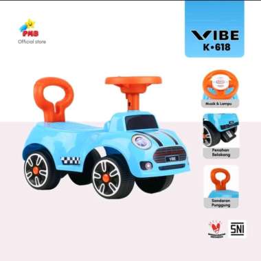 Mainan Anak Mobil Tolocar PMB K618 Vibe Dorong Manual Mobilan K 618 Biru