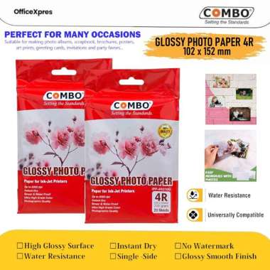 Kertas Foto 4R (4x6 inch) / Glossy Photo Paper 4R / Kertas Cetak Foto 1 Sisi / Photo Paper 210grm 4R