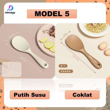 No Brand Spatula Silikon Set Alat Masak Sodet Sendok Nasi Sup Food Grade Tahan Panas Sendok Nasi Put