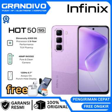 HP Infinix Hot 50 5G 8/256GB HOT 50 4G GARANSI RESMI INFINIX - GRANDIVO 4G 8/128GB RANDOM