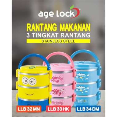 Rantang Makanan Karakter Age Lock 3 Tingkat LLB32 MN