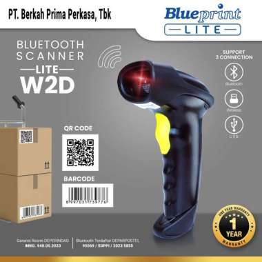 Blueprint Scanner Barcode 2D Lite W2D BP LITE W2D Wireless + Bluetooth Dual Connection Barcode Scann
