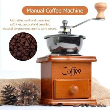 gilingan kopi manual retro wood klasik jadul-coffee grinder