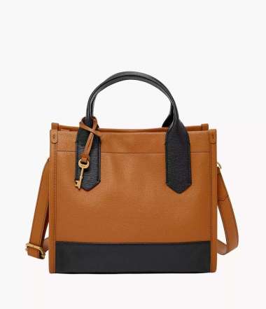 Fossil Kyler Leather Satchel Neutral Multi Tas Wanita SHB3268-994
