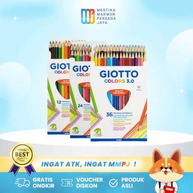 Giotto Colors 3.0 - Pensil Warna Lengkap Isi 12 / 24 / 36 Warna Non-Toxic 36 Warna