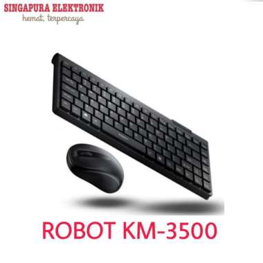 Robot Portable Mini Wirelless Keyboard Set KM-3500