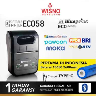 Printer Portable Thermal 58 mm Blueprint ECO 58 USB+Bluetooth