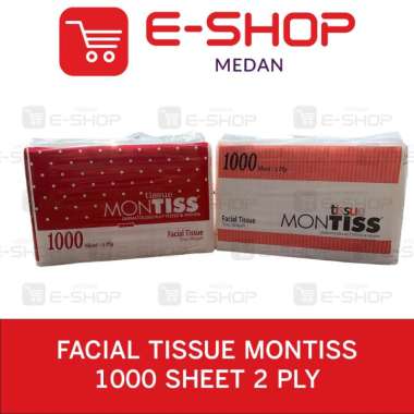 Tisu Tissue Montiss muka / wajah / Facial 1000 Sheet 2 ply / 1 kg / kilogram