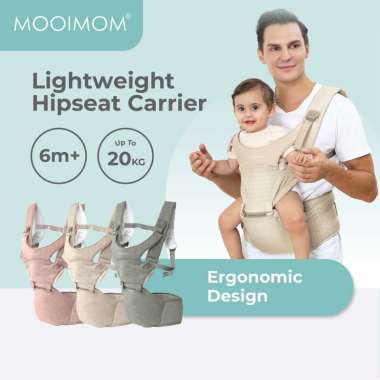 Gendongan Bayi Hipseat Lembut & Ringan - Lightweight Hipseat Carrier MOOIMOM Petal Blush