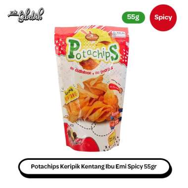 Potachips Keripik Kentang Ibu Emi 55g - Halal | BPOM | Tanpa Pengawet | Lauk Makan Instan | Rak Sebe