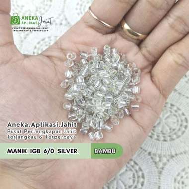 20 GRAM MOTE MANIK HOSEKI / ASY / HGB PASIR BAMBU 6/O SILVER BAMBU-SILVER