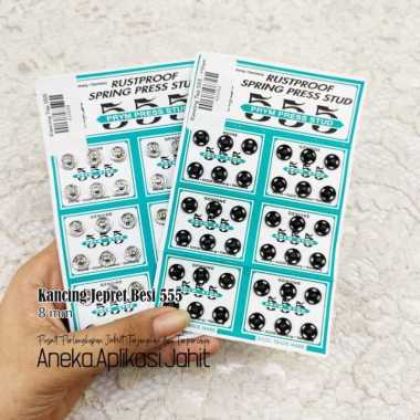 KANCING JEPRET 8 MM / 12 MM (KANCING TAP) Putih 8MM (36 BIJI)