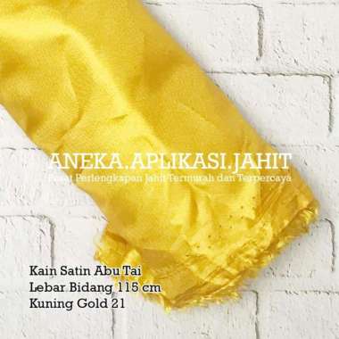 [2/3] 1 METER KAIN SATIN ABUTAI / KAIN FURING 24-GOLD