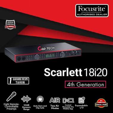Focusrite Scarlett 18i20 4th Gen / Gen 4 The engineer's 18-in, 20-out Audio Interface / Soundcard Or