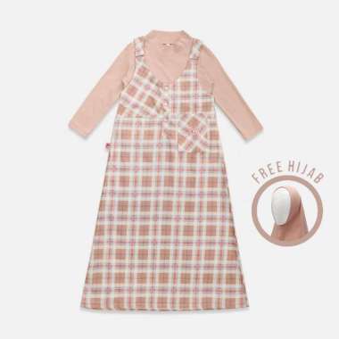 Overall Maxi Dress/ Overall Dress Panjang Anak/ Rodeo Junior Girl Raya 4 tahun