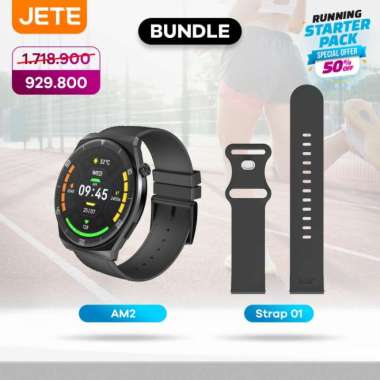 JETE Starterpack JETE Smartwatch AM2 + JETE Strap Smart watch - AM2 + STRAP 01 warna-AM2 + STRAP 01