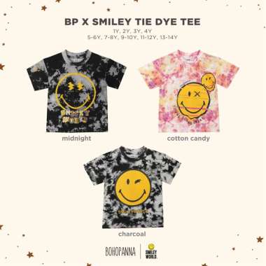 BOHOPANNA - BOHOPANNA X SMILEY TIE DYE TEE - KAOS ANAK 2Y COTTON CANDY