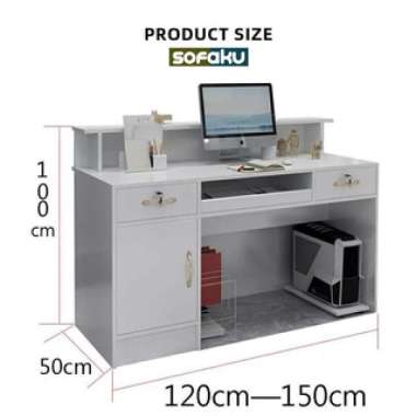 Meja Kasir MK-002 / Meja Konter Custom - Counter Table / Meja Toko - Meja Butik Meja Frontliner - Me