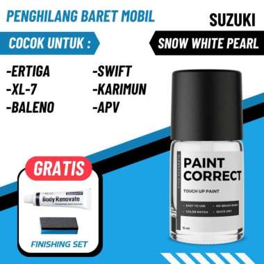 CAT OLES PENGHILANG BARET MOBIL SUZUKI SNOW WHITE PEARL PUTIH MUTIARA