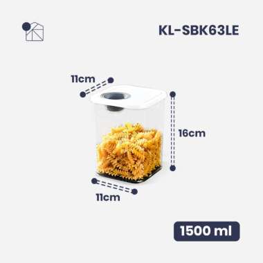 Kanso Living Toples Tempat Penyimpanan Makanan Kedap Udara - Square 1500 ml