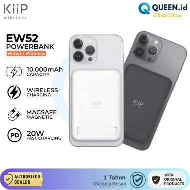 KIIP EW52 Wireless Powerbank 10000mAh 20W Magsafe Magnetic USB TYPE C PD QC Fast Charging 10000 mAh 