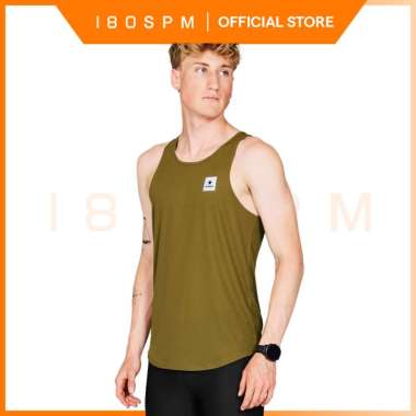 SAYSKY - Men's Clean Flow Singlet, Green | Singlet Lari Pria S