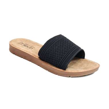 Dr. Kevin Sandal Selop Wanita Hak Rata Flat Sandal 571-125 Hitam 39
