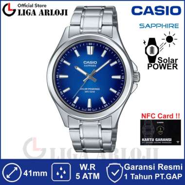 CASIO MTS-RS100D-2AVDF Jam Tangan Pria Analog Solar Sapphire MTS-RS100D-2A MTSRS100D Original
