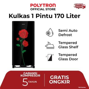 POLYTRON Kulkas 1 Pintu Belleza Varia 170 Liter PRA 17CRX
