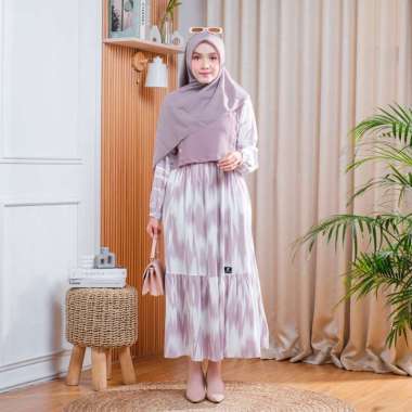 ELZAURA - GZ03 Gamis Midi Dress Rayon Motif Rompi Knitting Sage