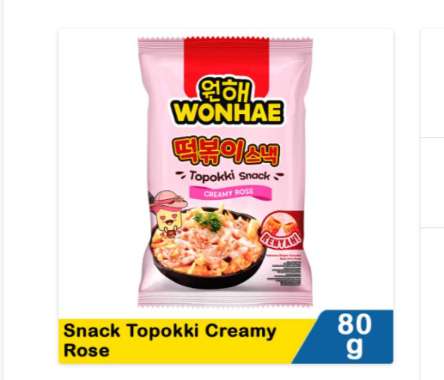 wonhae snack topokki creamy rose 80g