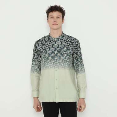 Platini Kemeja Koko Pria Lengan Panjang Katun Sage Green 961336.52 XL