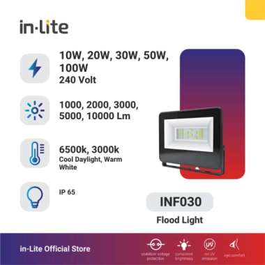 Lampu Tembak / Lampu Sorot Taman / Lampu in-Lite Flood Light LED INF030 Kuning