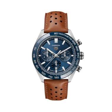 TAG Heuer Carrera CBN2A1A.FC6537 Automatic Chronograph Blue Dial Brown