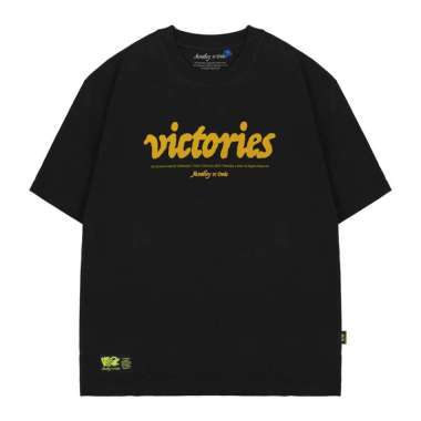 Moutley x Onic - Men's T-Shirt Short Sleeve Oversized Fit Cotton 16s Victories C100325 Black M