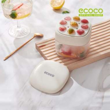ECOCO Icebox Round - Cetakan Es Puding Mpasi Ice cube Es Batu Ice Cream buah kulkas freezer Bahan Si