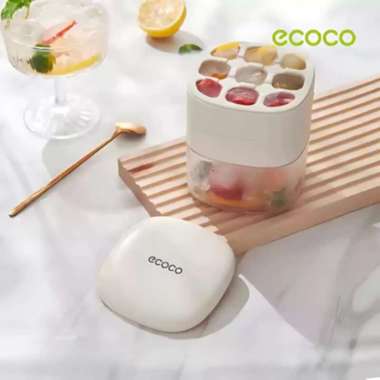 ECOCO Icebox Round - Cetakan Es Puding Mpasi Ice cube Es Batu Ice Cream buah kulkas freezer Bahan Si