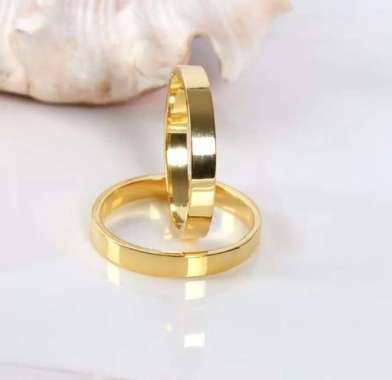 DHIO-Cincin tunangan/nikah emas asli titanium tanya dlu utk ukuran cht aja