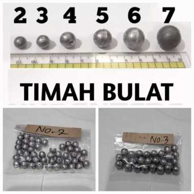 Timah pancing bulat / merica / lada No. 4