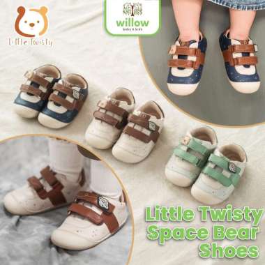 Sepatu Bayi - Little Twisty Space Bear Shoes 23 Sage Green