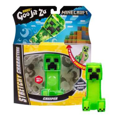 Mainan Stretchy dan Squishy Goo Jit Zu Minecraft Hero Single Pack Creeper