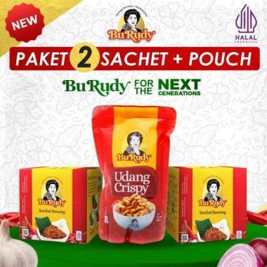Paket 2 Sambal Sachet + Udang Crispy Pouch Bu Rudy