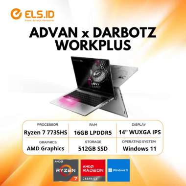 Advan x Darbotz WorkPlus Ryzen 7 7735HS 16GB SSD 512GB 14" WUXGA W11