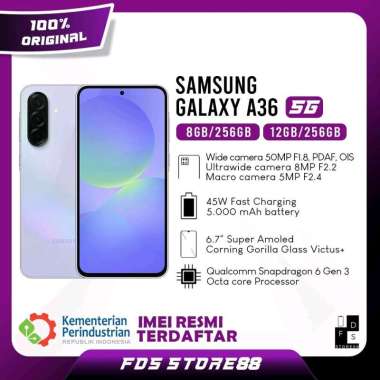 Samsung Galaxy A36 5G 8/128 GB 8/256 GB 12/256 GB Garansi Resmi SEIN 12/256GB Awesome Black