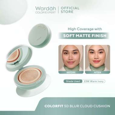 WARDAH Colorfit 5D Blur Cloud Cushion Matte Finish SPF 50 PA+ 42N Neutral Sand