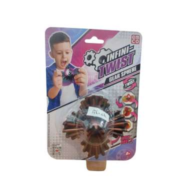 Mainan Emco Fidget Infinity Twist Gear Sphere Black